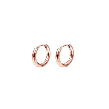 1 Pair Vintage Style Minimalist Round 304 Stainless Steel 18K Gold Plated Stainless Steel Earrings