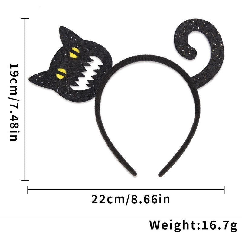Halloween Hip-Hop Cool Style Cat Spider Web Plastic Felt Cloth Club Party Street