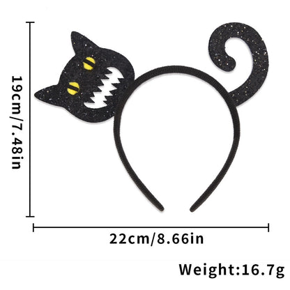 Halloween Hip-Hop Cool Style Cat Spider Web Plastic Felt Cloth Club Party Street
