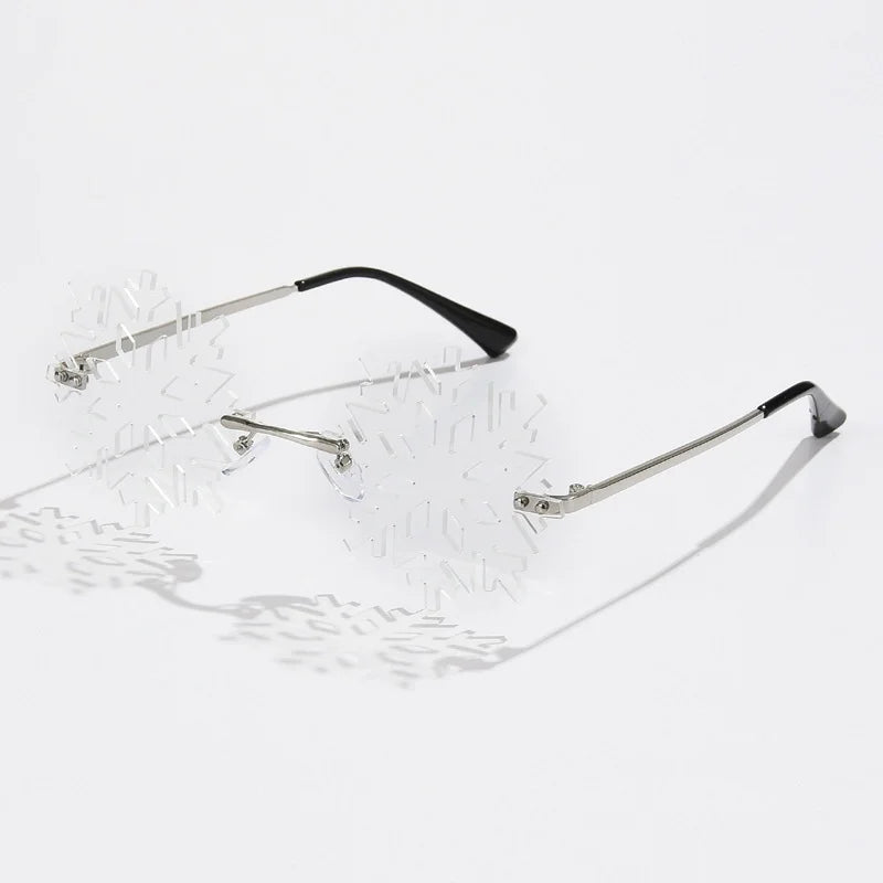 Fashion Snowflake Pc Polygon Frameless Glasses