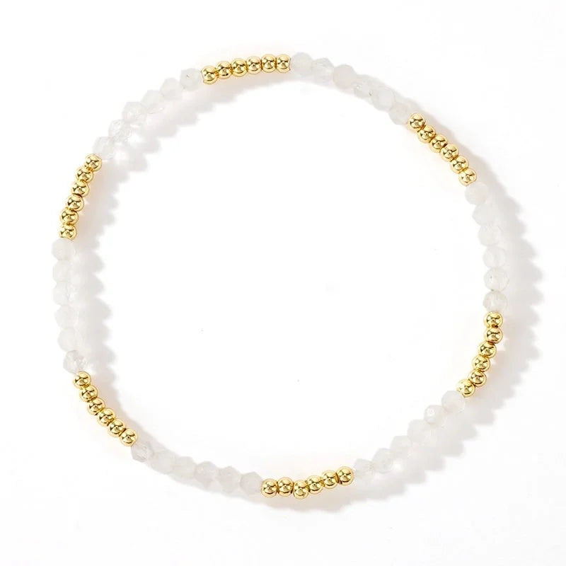 Bohemian Geometric Natural Stone Copper Bracelets In Bulk