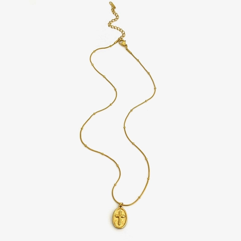 Minimalist Cross 316L Stainless Steel Plating Pendant Necklace