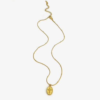 Minimalist Cross 316L Stainless Steel Plating Pendant Necklace