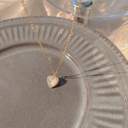 Necklace New Trendy Clavicle Chain Design Sense Resin Titanium Steel Necklace