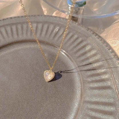 Necklace New Trendy Clavicle Chain Design Sense Resin Titanium Steel Necklace