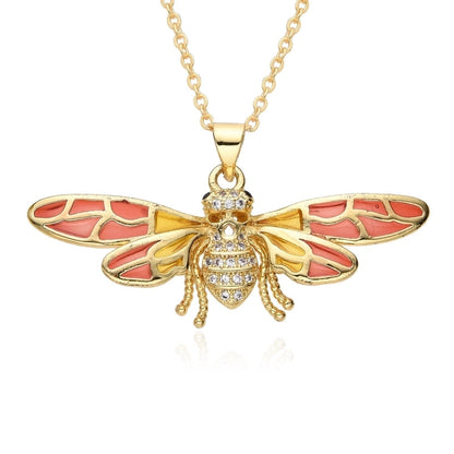 Casual Minimalist Animal Copper Inlay Zircon Necklace