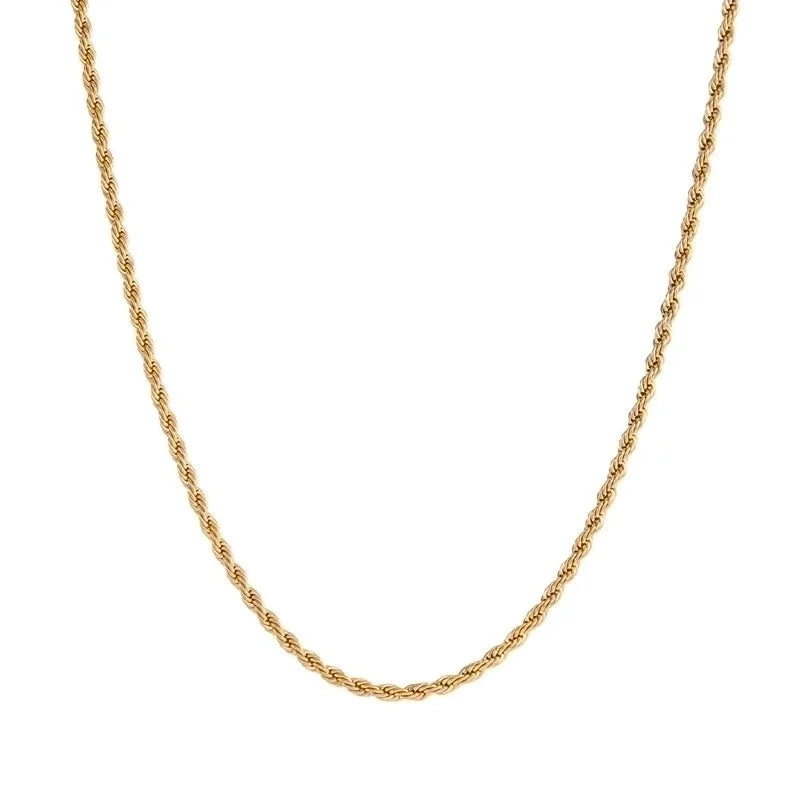 Retro Geometric 304 Stainless Steel 18K Gold Plated Plating Necklace