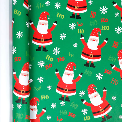 Large Size Gift Wrapping Paper Roll Brown Christmas Reindeer Head Elk Green Plaid Gift Box Recyclable Gift Paper