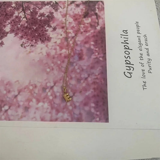 Minimalist Letter 304 Stainless Steel Plating Pendant Necklace