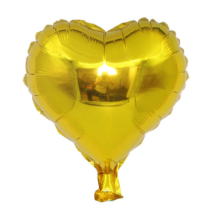 100 Pieces 10-inch Star-shaped Heart-shaped Foil Balloons Star Pattern Foil Balloons For Wedding Birthday Decoration Balloon Arrangement