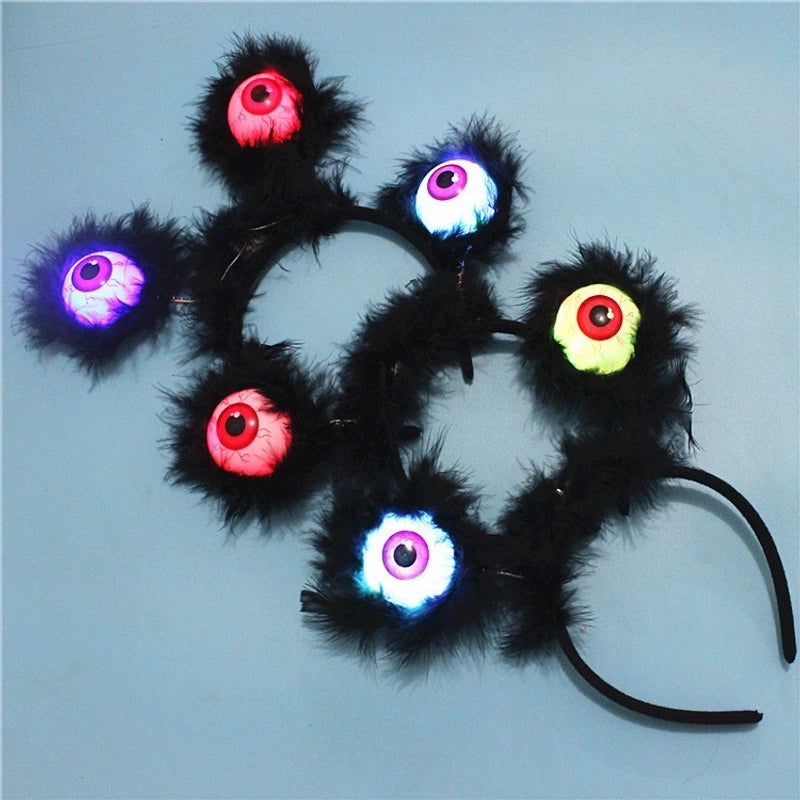 Halloween Dress Up Flashing Pumpkin Ghost Hair Hoop Ghost Festival Party Headdress