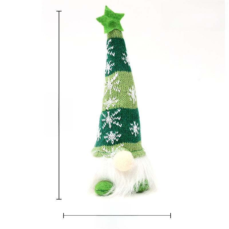 Christmas Glowing Doll Small Knitted Hat Faceless Doll With Light Gnome Decoration Ornament