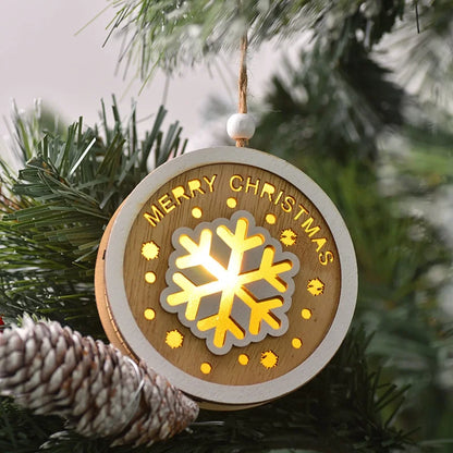 Christmas Cute IG Style Angel Snowflake Elk Wood Daily Hanging Ornaments