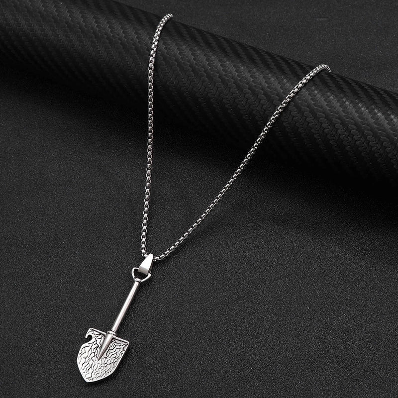 Hip-hop Punk Cross Tree Skull Stainless Steel Alloy Plating Silver Plated Pendant Necklace