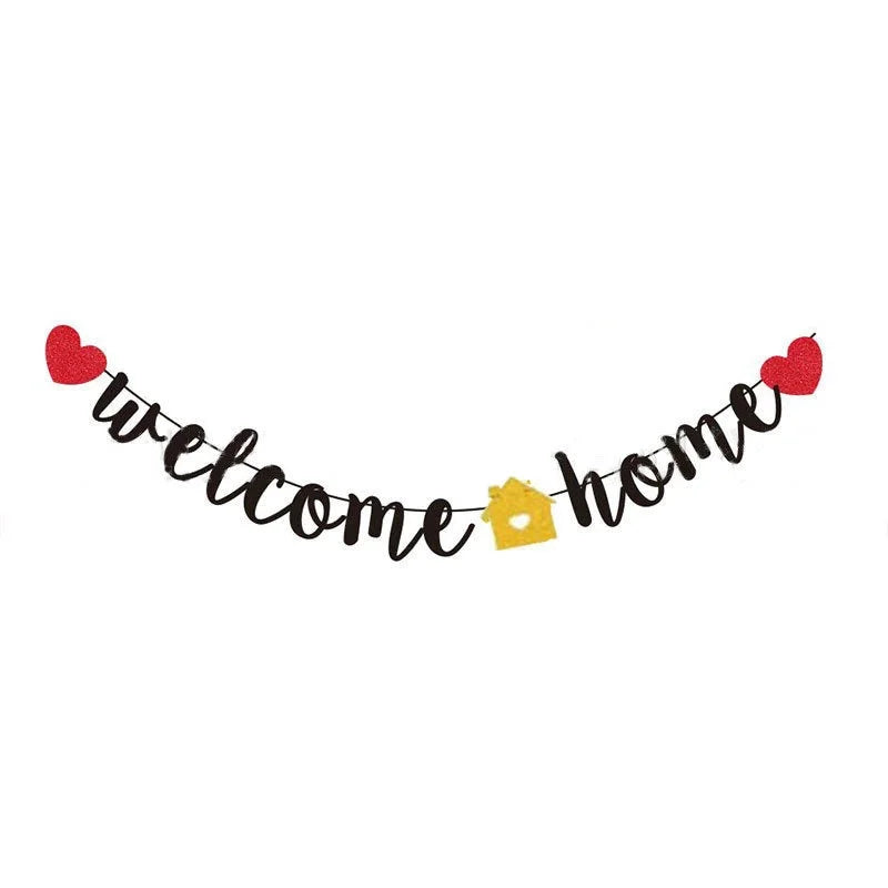 Welcome Home Decoration Pull Flag Welcome Home Decoration Family Activity Party Retirement Home Decoration Pull Flower