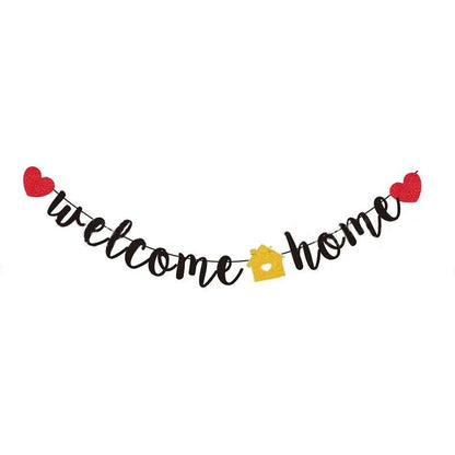 Welcome Home Decoration Pull Flag Welcome Home Decoration Family Activity Party Retirement Home Decoration Pull Flower