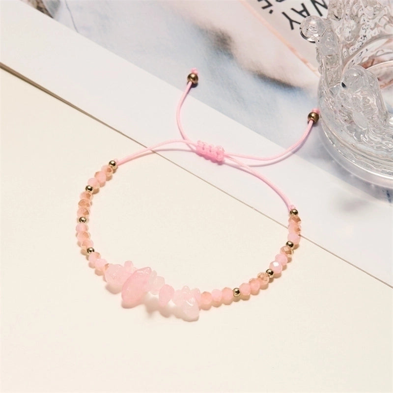 Retro Irregular Natural Stone Rope Bracelets In Bulk