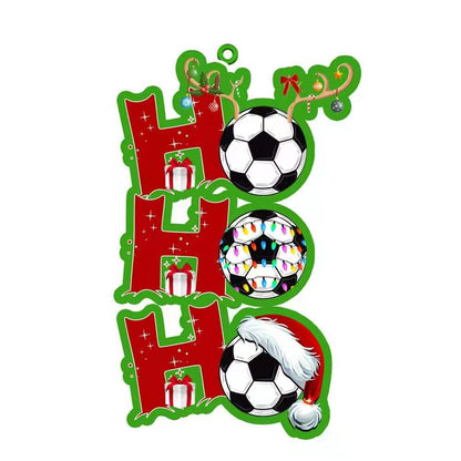 Christmas Funny Muscle Man Acrylic Flat Christmas Pendant Car Home Decoration Pendant