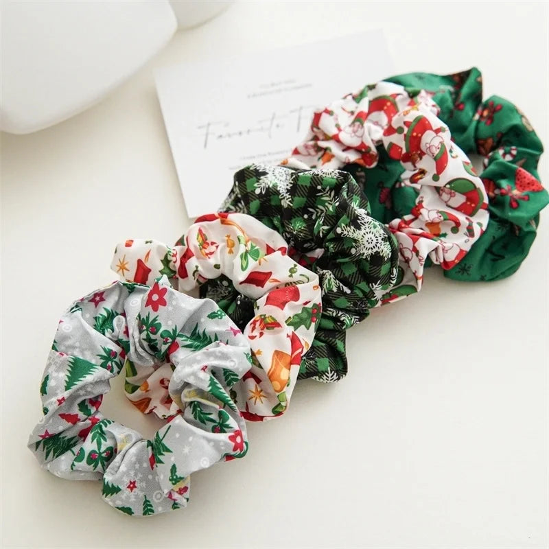 Christmas Romantic Women's Santa Claus Handmade Hair Tie