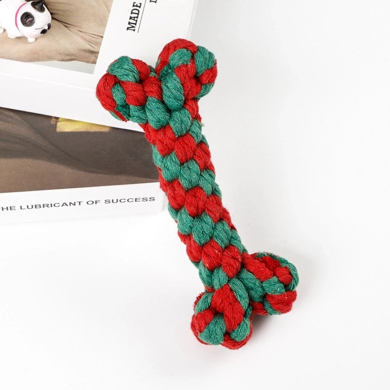 Cute Cotton Rope Christmas Infinite Twist Pet Toys