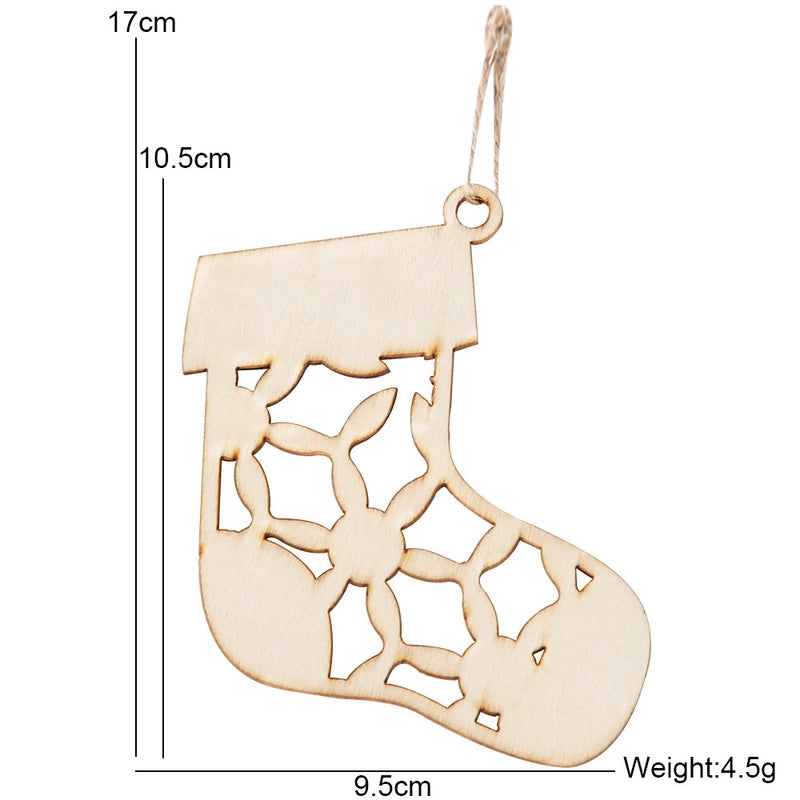 Christmas Minimalist Geometric Wood Party Hanging Ornaments