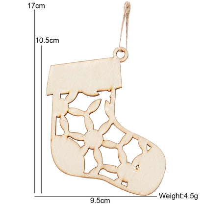 Christmas Minimalist Geometric Wood Party Hanging Ornaments