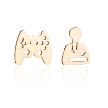 1 Pair Fashion Star Moon Tree Plating Hollow Out 304 Stainless Steel 18K Gold Plated Ear Studs
