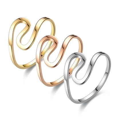 Minimalist Geometric Titanium Steel Plating Rings