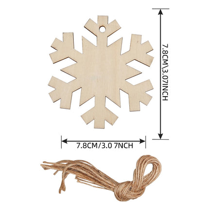 Christmas Pendant Home Decoration Supplies Wood Crafts Creative Carving Wood Christmas Tree Hanging Ornaments