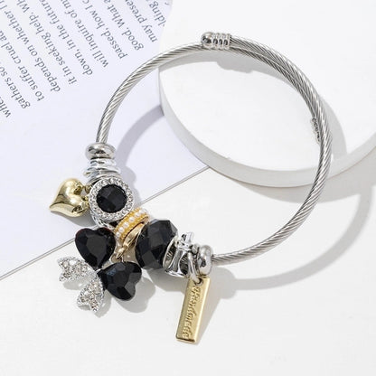 Elegant Butterfly 304 Stainless Steel Alloy Bangle In Bulk