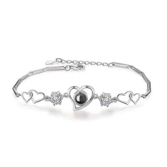 Love Bracelet Women's Fashion Light Luxury 100 Languages I Love You Projection Photos Customized Christmas Gifts