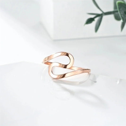 Minimalist Geometric Titanium Steel Plating Rings