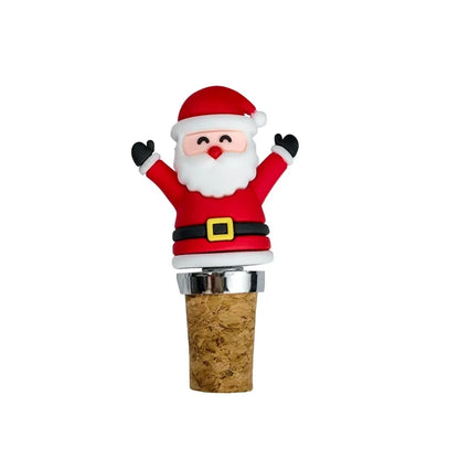 Christmas Cute Santa Claus Alloy Wine Stopper 1 Piece