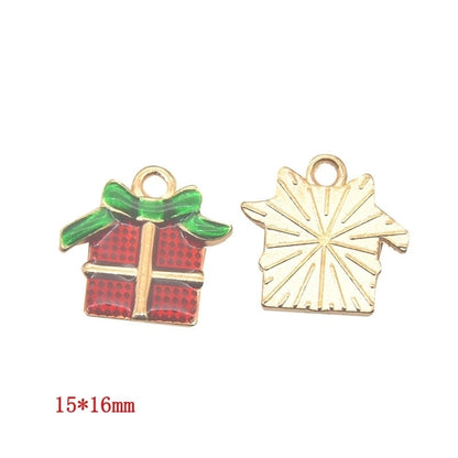 1 Piece Alloy Christmas Tree Santa Claus Christmas Socks Pendant Jewelry Accessories