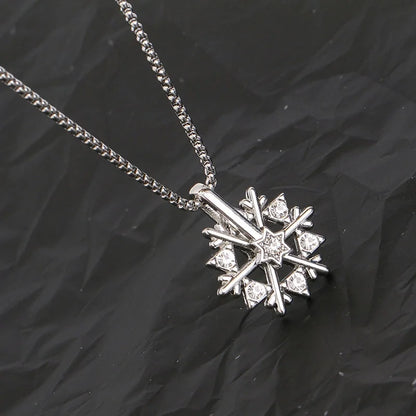Streetwear Snowflake Alloy Titanium Steel Christmas Unisex Pendant Necklace