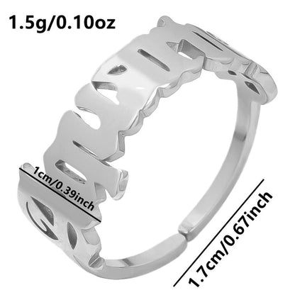 Minimalist Constellation 304 Stainless Steel 18K Gold Plated Polishing Rings