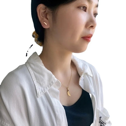 Fashion Star Tree Heart Shape Titanium Steel Hollow Out Women\'s Earrings Necklace 1 Set