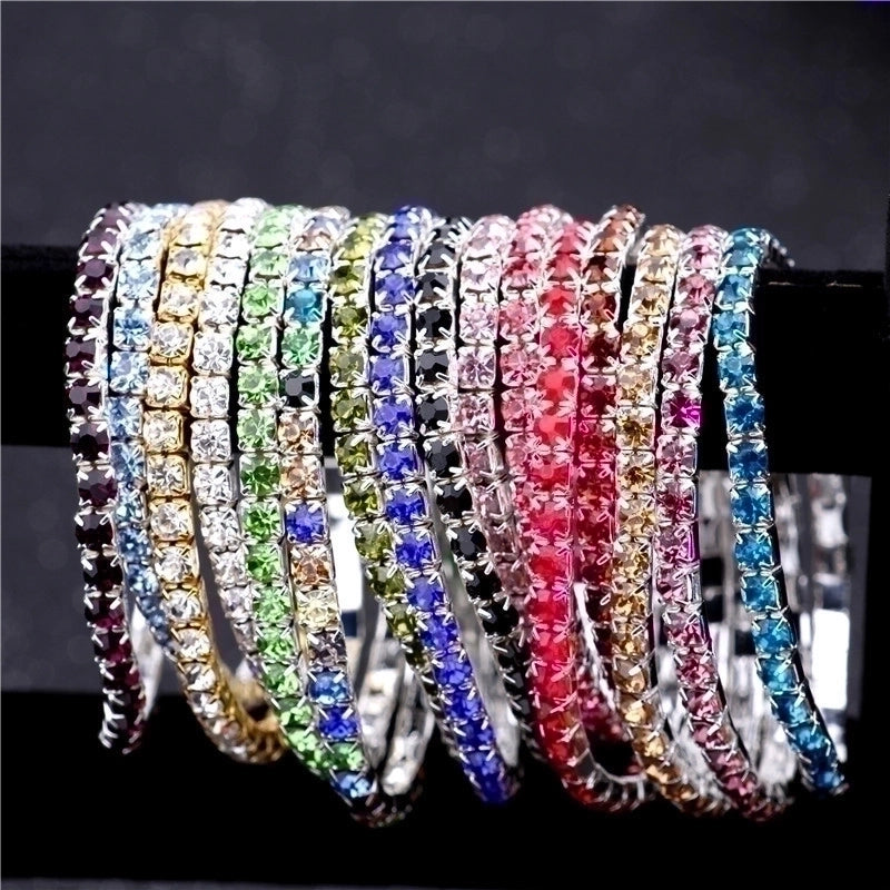 Minimalist Geometric Crystal Rhinestone Gem Bracelets