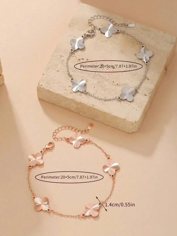 Copper Cable Chain Round Heart Shape Gourd Bracelets