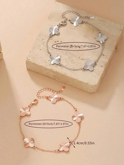 Copper Cable Chain Round Heart Shape Gourd Bracelets