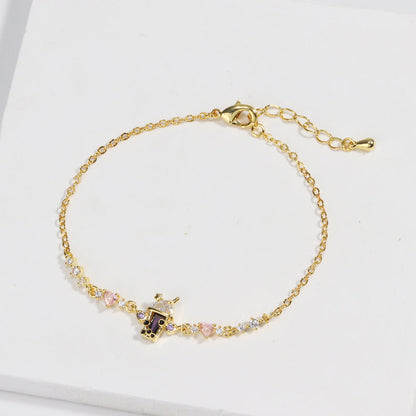 Refreshing Women Copper Diamond Inlay Bracelets