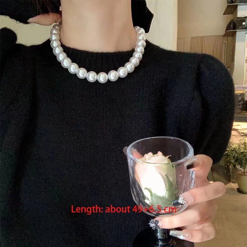 Elegant Minimalist Solid Color Artificial Pearls Imitation Pearl Necklace