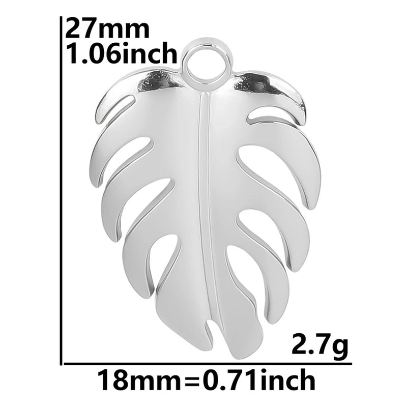 3 Pieces IG Style Minimalist Leaves 304 Stainless Steel 18K Gold Plated Plating Pendant Necklace Necklace Pendant