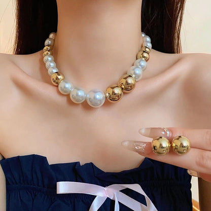 Explosions Zircon Diamond Geometric Necklace Earrings Suit Light Luxury Clavicle Chain High Sense Temperament Jewelry