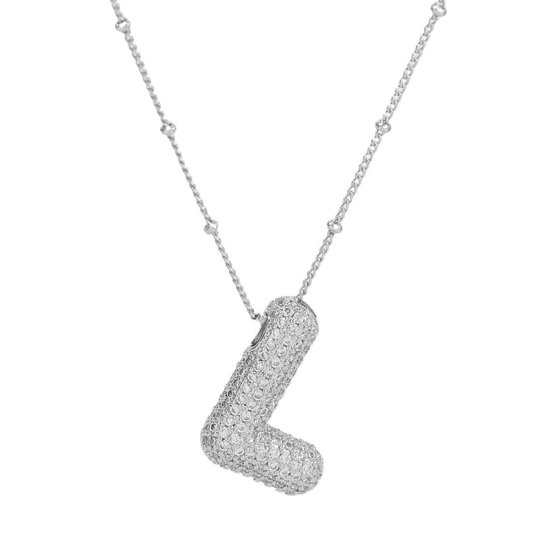 Casual Minimalist Letter Brass Plating Zircon Pendant Necklace 1 Piece