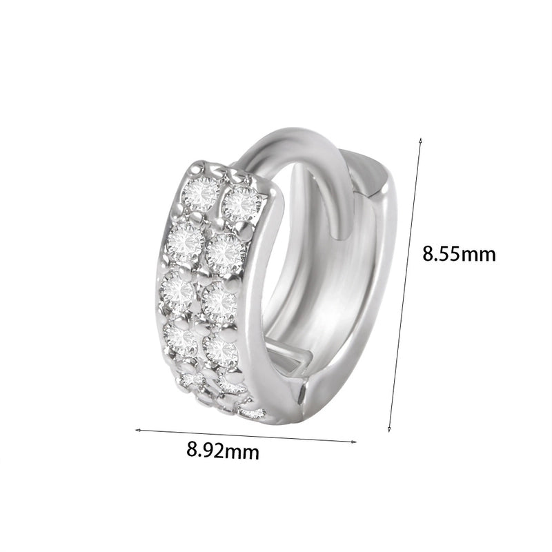 1 Piece Elegant Flower Butterfly Inlay Copper Rhinestones Zircon Earrings