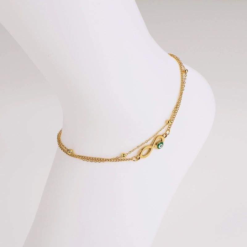 Retro Minimalist Infinity Eye 304 Stainless Steel Bracelets Anklet