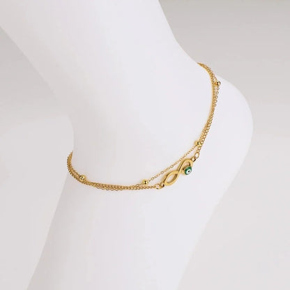 Retro Minimalist Infinity Eye 304 Stainless Steel Bracelets Anklet