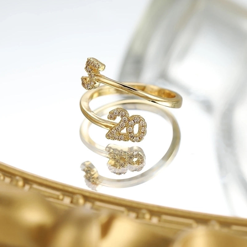 Minimalist Classic Style Heart Shape Copper Inlay Zircon Rings