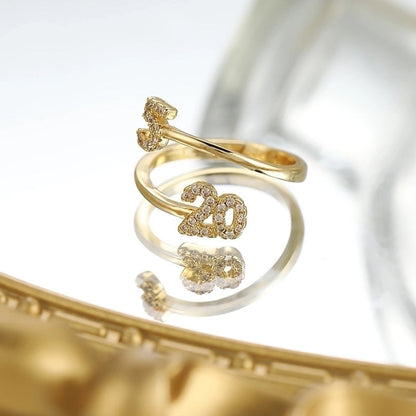 Minimalist Classic Style Heart Shape Copper Inlay Zircon Rings